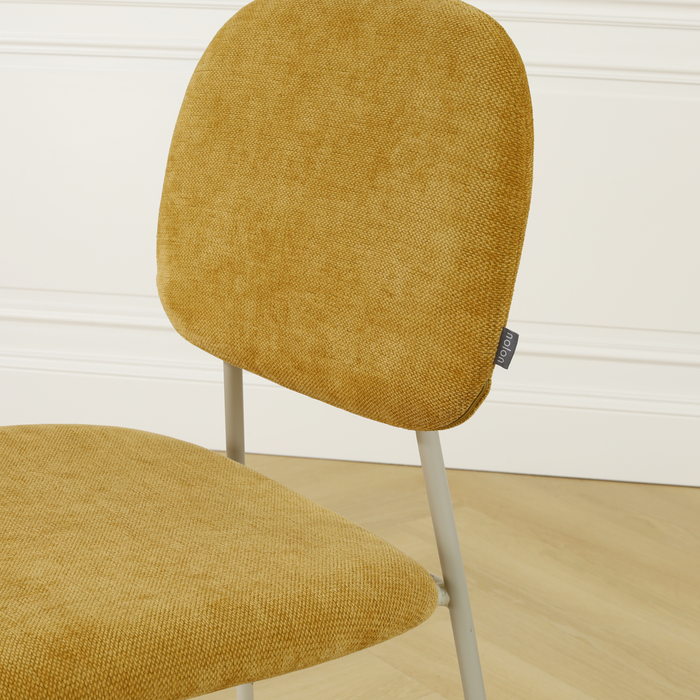 Nolon Jasmijn Eetkamerstoel Warm Oker - Grijsbeige