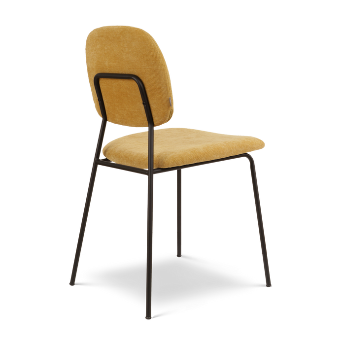 Nolon Jasmijn Eetkamerstoel Warm Oker - Zwart