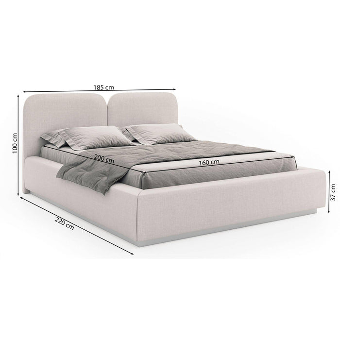 Selsey Design Bedframe Cremona chenille 160 x 200 cm met opbergruimte