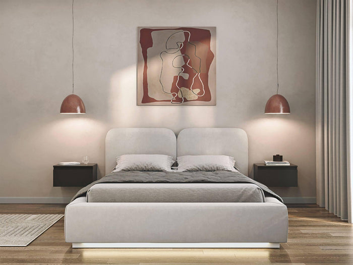 Selsey Design Bedframe Cremona velvet 160 x 200 cm met verlichting