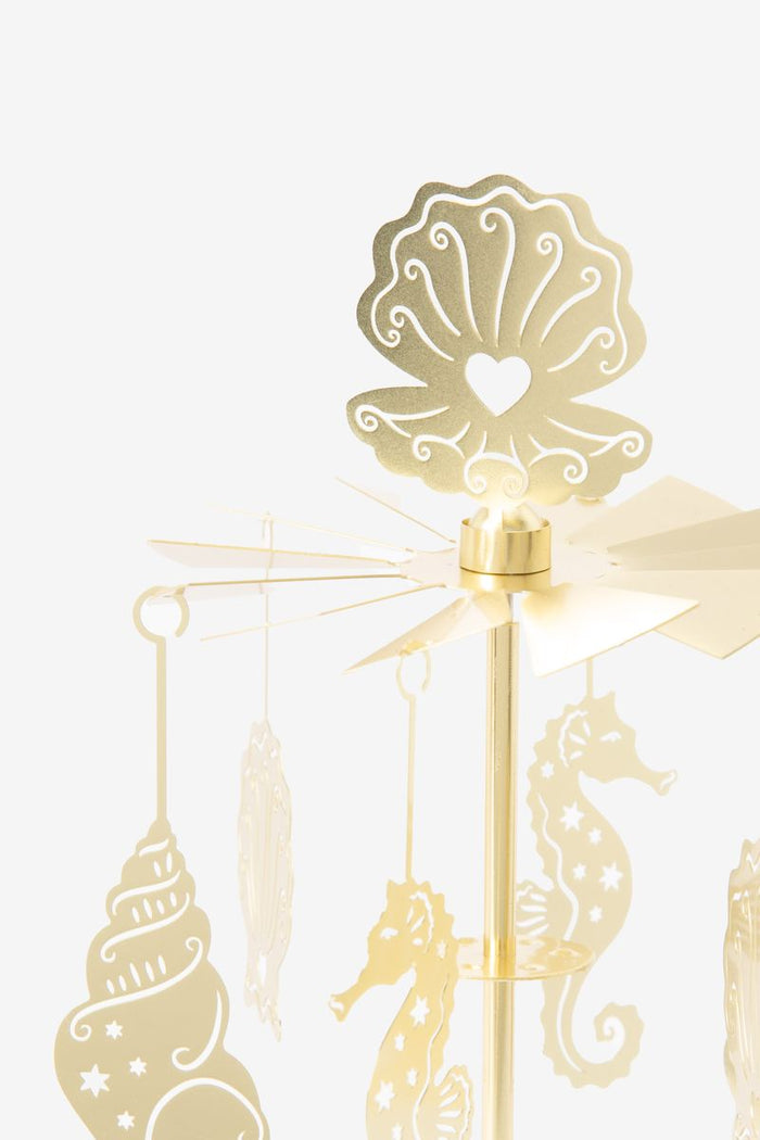 Sissy-Boy Gouden waxinelichthouder met schelpjes