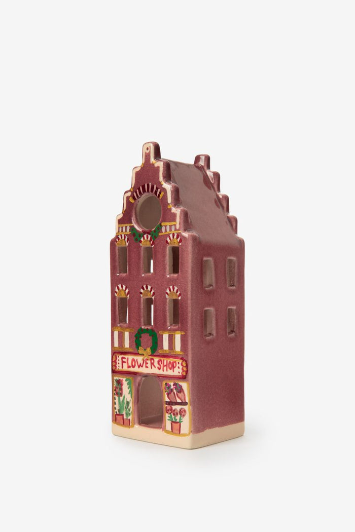 Sissy-Boy Donkerroze waxinelichthouder bloemenwinkel