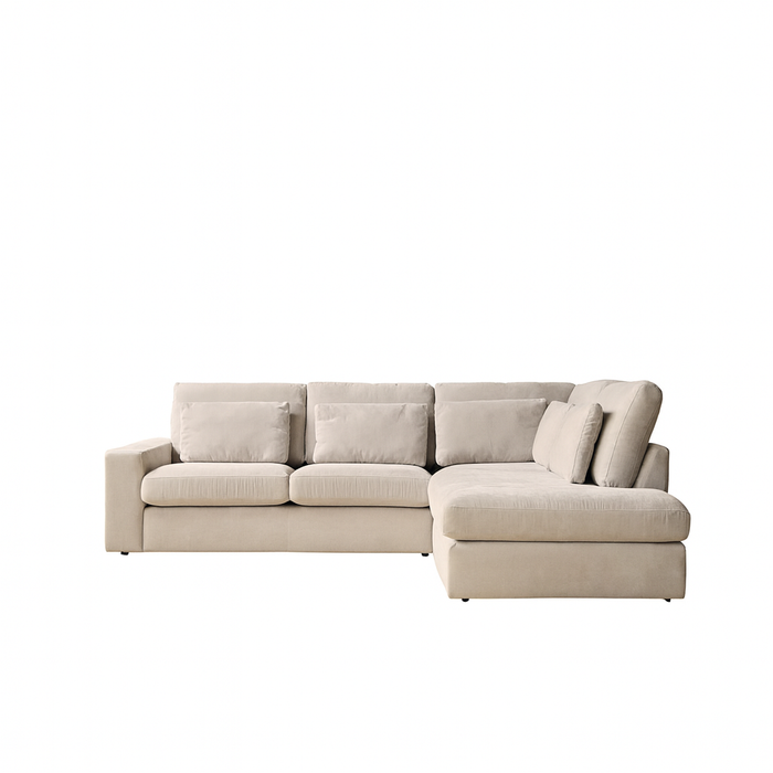 StarFurn - Hoekbank Beige Stof Rechts - 271x222x92cm - Jesse