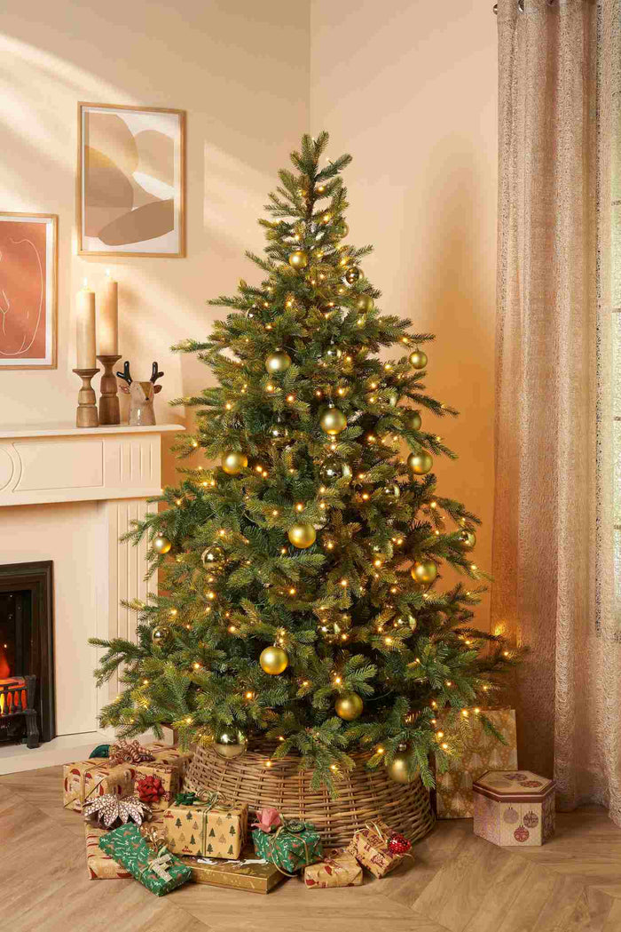 Black Box Kunstkerstboom Grimshaw - 132x132x185 cm - LED lampjes - Groen