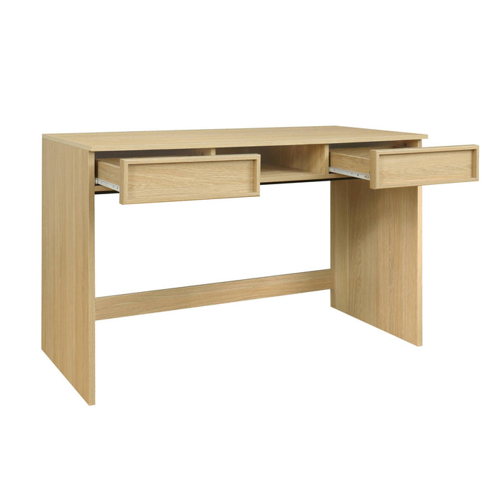 sweeek - Bureau houteffect 2 lades en 1 nis 120cm
