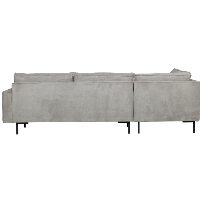 WOOOD Arwin Hoekbank Links - Ribstof - Vergrijsd Groen