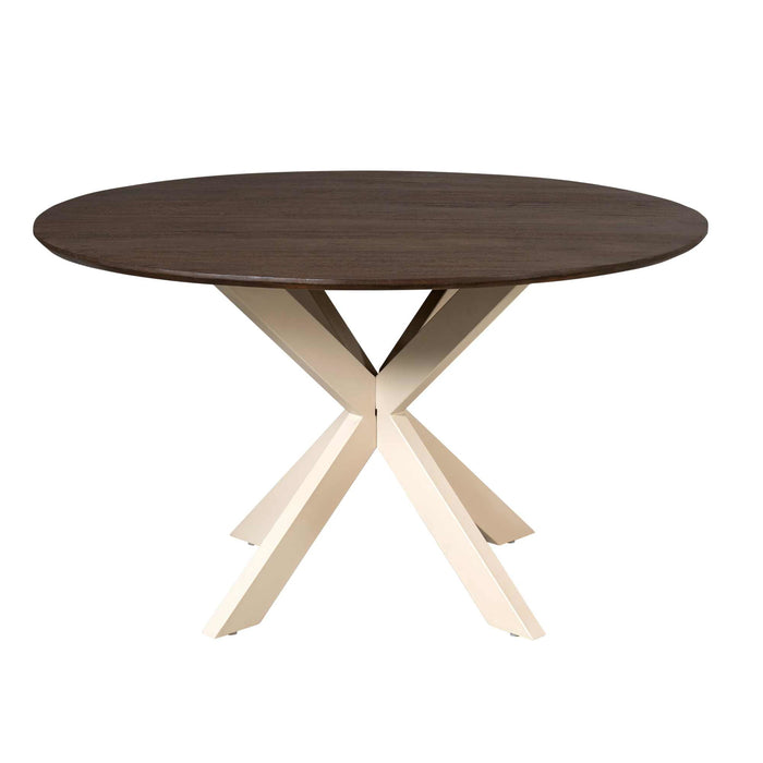StarFurn - Eettafel Deens Ovaal Bruin|Zand - 150x150x76cm - Madison