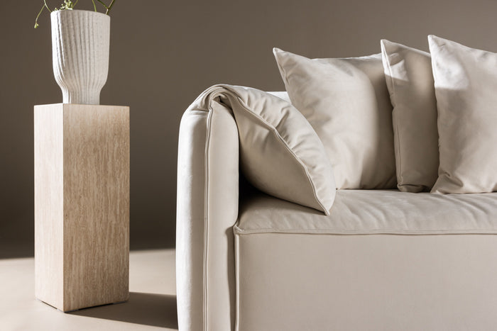 Fjôrd - 3-Zitsbank Wit Stof - 202x100x73cm - Torekov