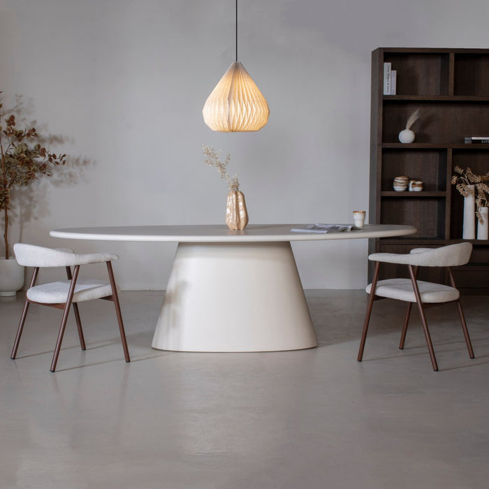 DÉJA Living - Eettafel Ovaal - Beige Eco Composiet - 200cm - Brunn