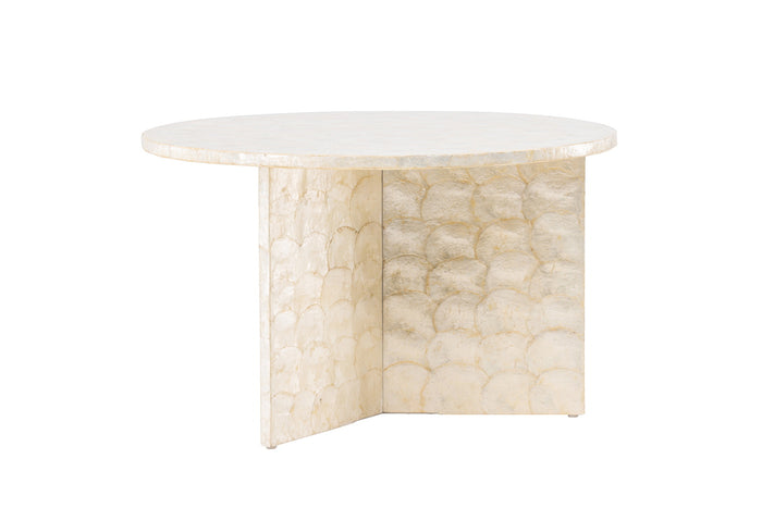 Fjôrd - Salontafel Rond - Beige Steen - 70x70x43cm - Smögen