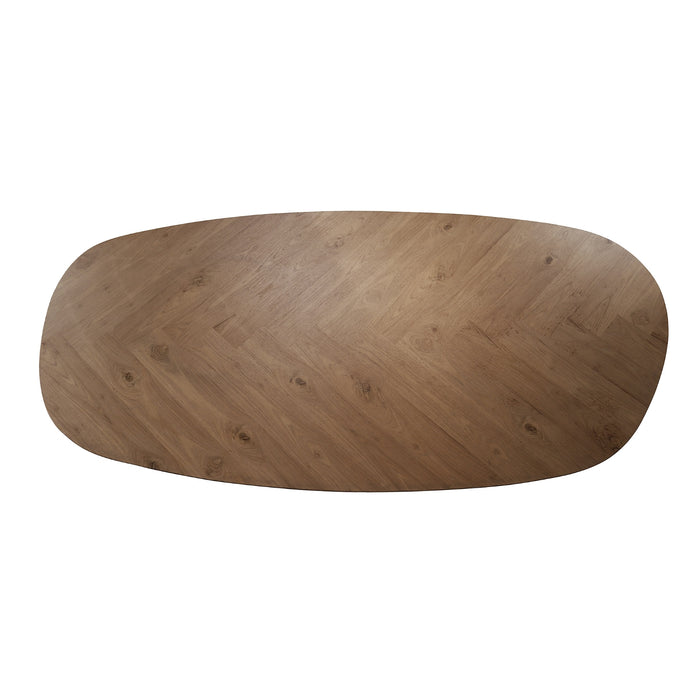 Giga Meubel - Eettafel Naturel Hout - 215x105x76cm - Organisch
