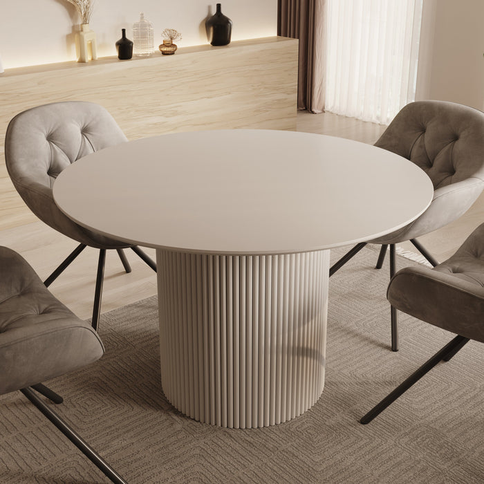 Meubella - Modena - Eetkamertafel - Wit - 120x120x76 cm