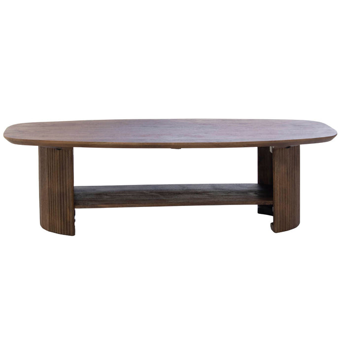 Giga Meubel - Salontafel Deens Ovaal - Bruin Hout - 1308cm - Lorna