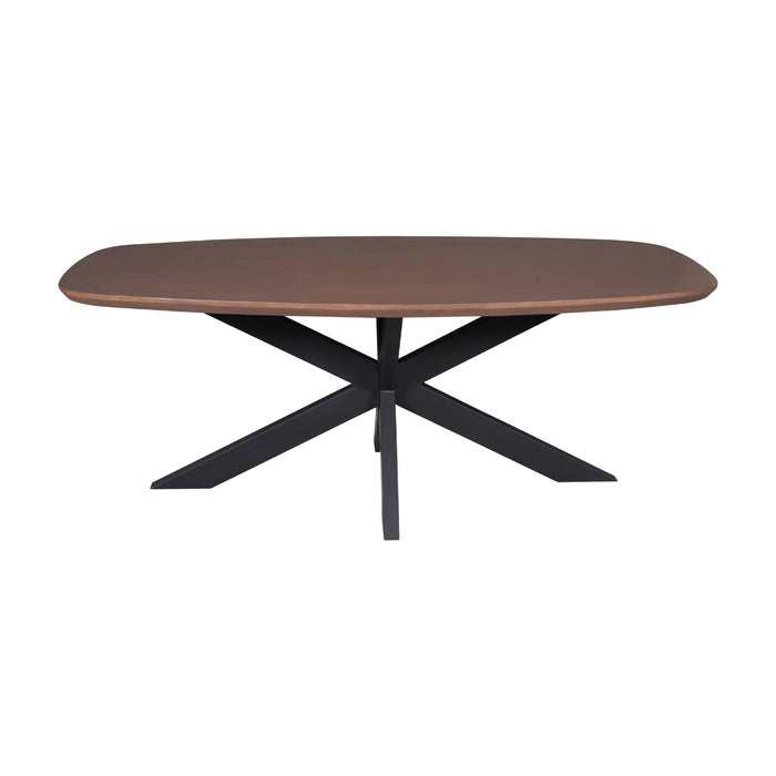 StarFurn - Eettafel Deens Ovaal Walnoot|Zwart - 200x100x76cm - Madison