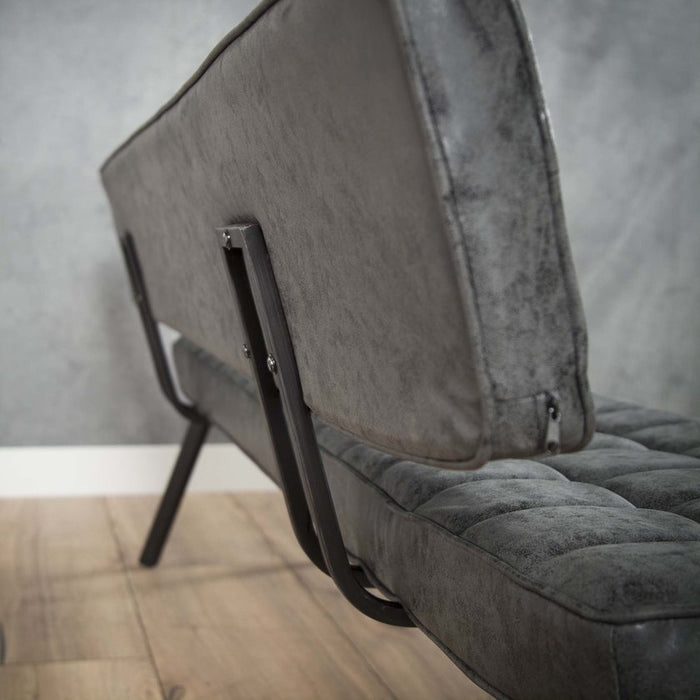 Giga Meubel - Eetkamerbank Zwart Kunstleer - 180cm - Kruisstiksel