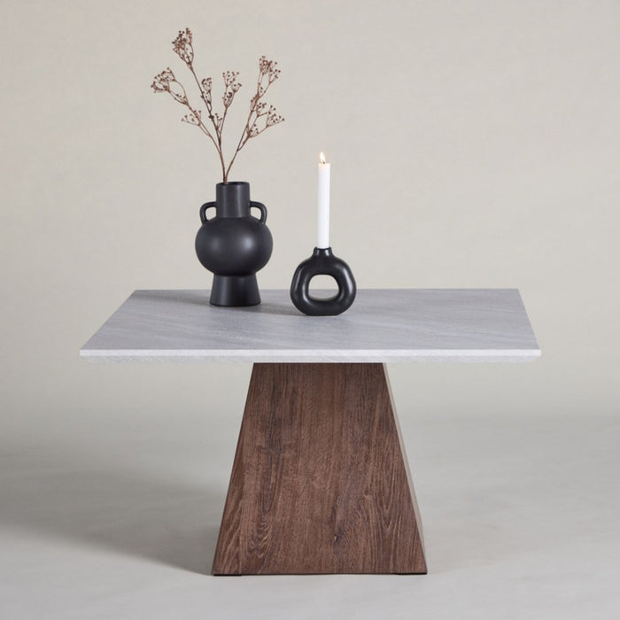 Fjôrd - Salontafel Vierkant - Lichtgrijs - 80x80x45cm - Cael