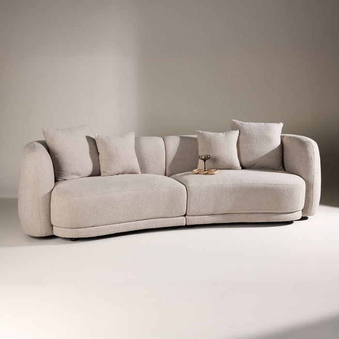 Fjôrd - 3-Zitsbank Beige Stof Organisch - 268x91x80cm - Cielo