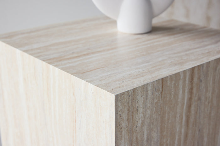 Fjôrd - Salontafel Vierkant - Travertinlook - 40cm - York