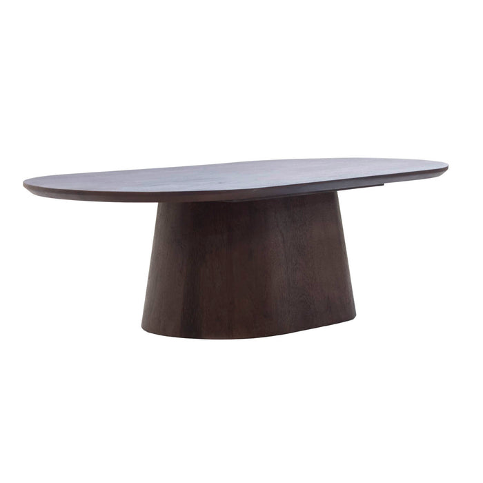 Giga Meubel - Salontafel Stijn Donkerbruin Deens Ovaal 100cm