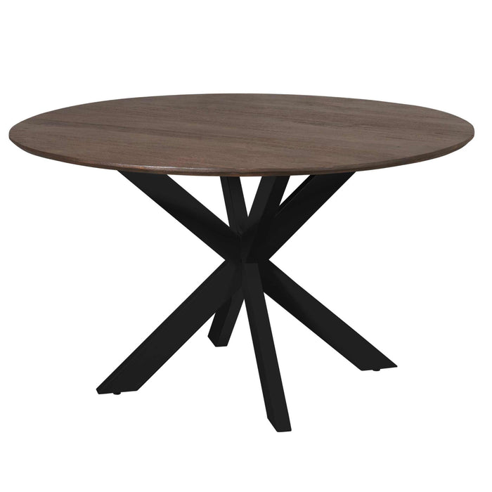 StarFurn - Eettafel Deens Ovaal Bruin|Zwart - 150x150x76cm - Madison
