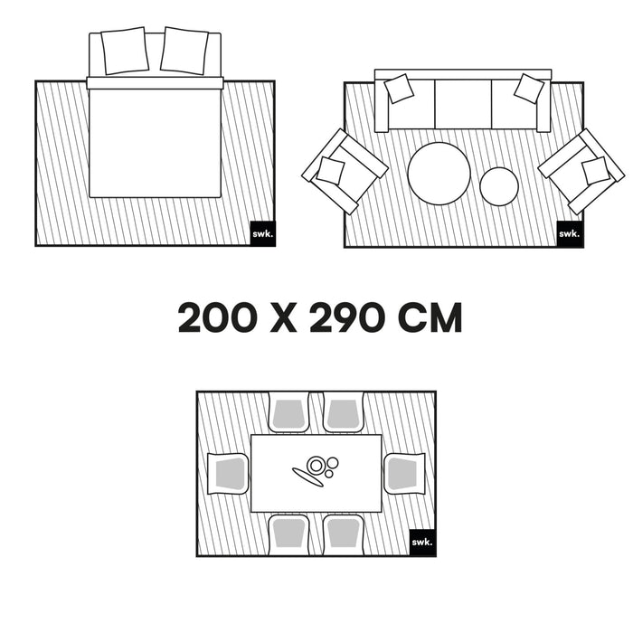 sweeek - Meerkleurig binnenkleed met Oosters|Perzisch patroon