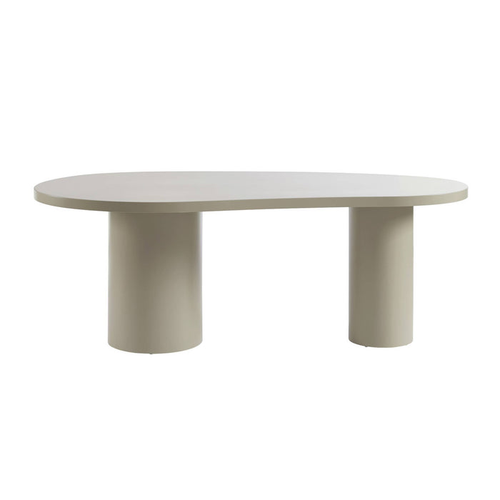 sweeek - Organische eettafel rubberhoutstructuur 8 personen 210cm