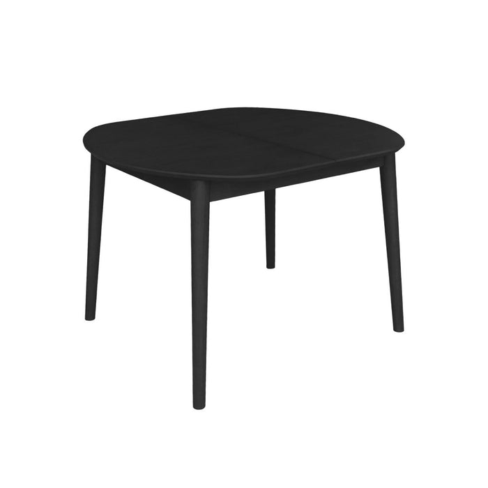 sweeek - Ovale eettafel verlengbaar rubberhout en eiken fineer 4-6