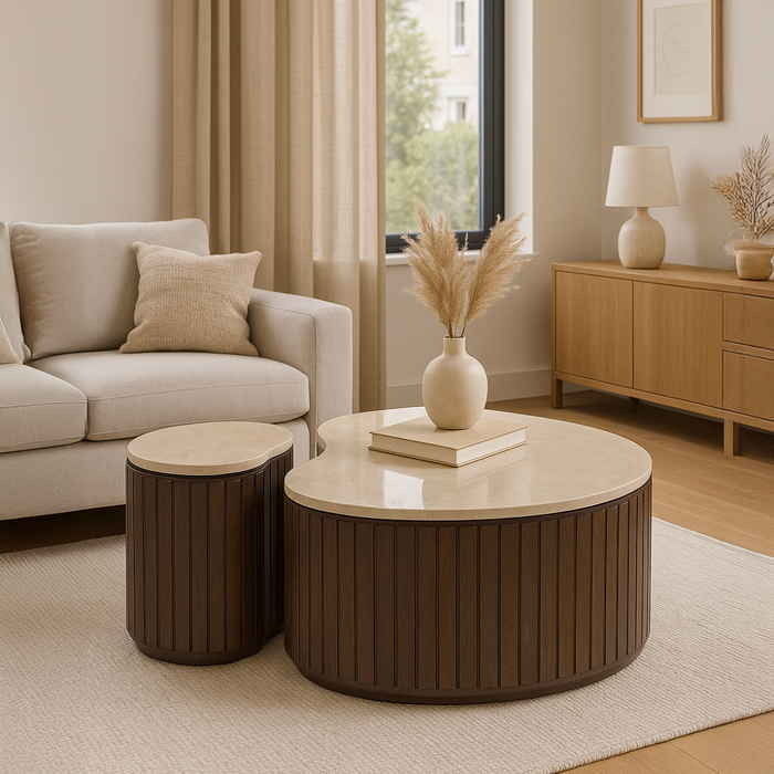 Brix - Salontafel Sorai Bottecino Set van 2 - 38x50x40cm