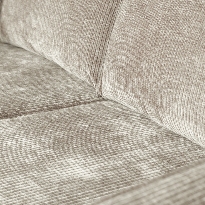 WOOOD Rodeo 3-Zits Bank - Ribstof - Donkerzand - 85x277x86