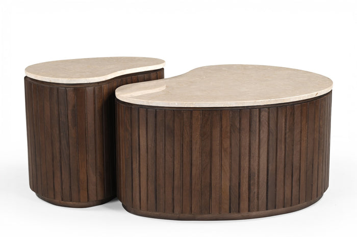 Brix - Salontafel Sorai Bottecino Set van 2 - 38x50x40cm