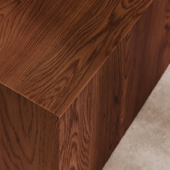 sweeek - Set van 2 vierkante salontafels met houteffect