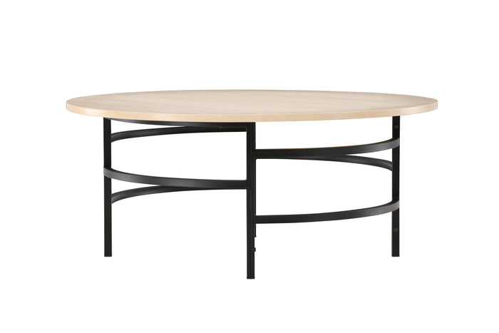 Fjôrd - Salontafel Rond - Zwart|Naturel - 100cm - Copenhagen