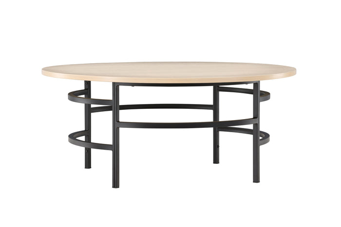 Fjôrd - Salontafel Rond - Zwart|Naturel - 100cm - Copenhagen