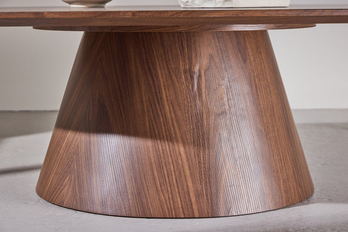 Fjôrd - Salontafel Deens Ovaal - Donkerbruin - 120cm - Lanzo