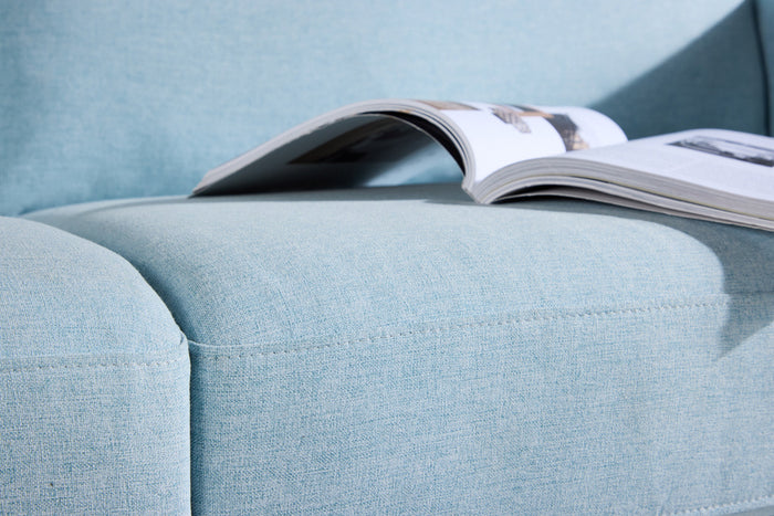 Fjôrd - 3-Zitsbank Blauw Stof - 198x88x69cm - Sky