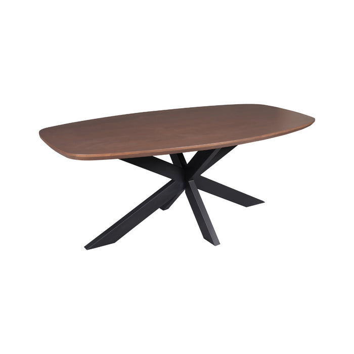 StarFurn - Eettafel Deens Ovaal Walnoot|Zwart - 280x100x76cm - Madison