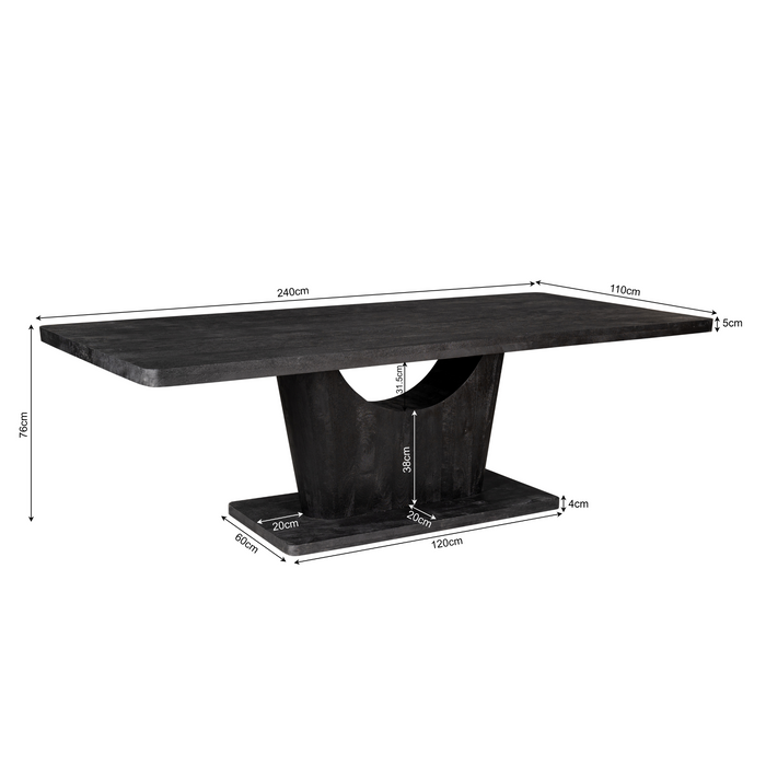 Starfurn Eettafel Voco | 240 cm | Black