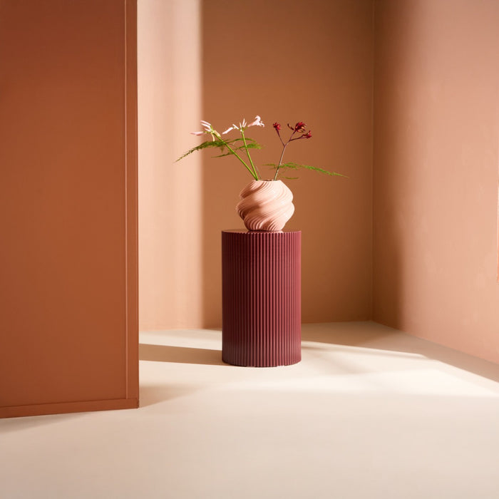 Fjôrd - Bijzettafel Rond - Burgundy - 31x30,5x50cm - Lenox