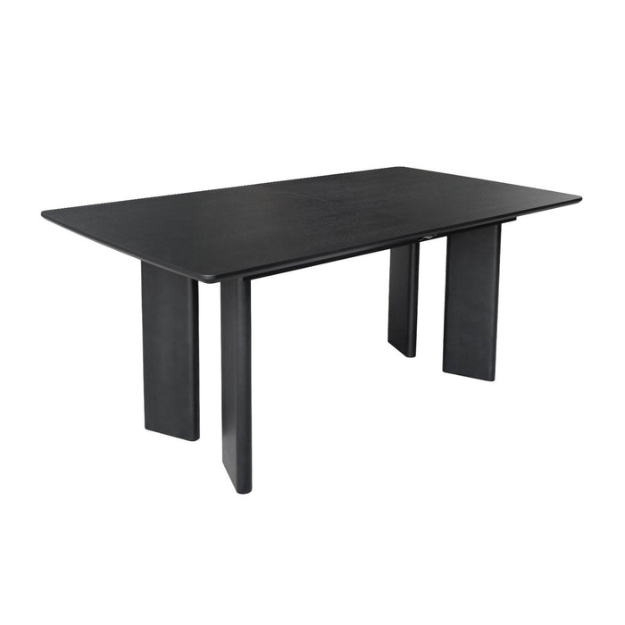 sweeek - Uitschuifbare rechthoekige eettafel rubberhout en eikenfineer