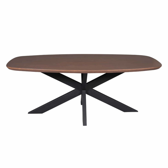 StarFurn - Eettafel Deens Ovaal Walnoot|Zwart - 240x100x76cm - Madison