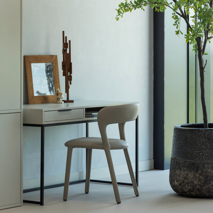 WOOOD Noble Eetkamerstoelen - Leerlook - Zand - Set van 2