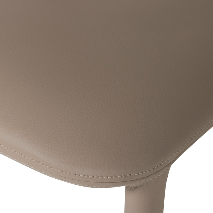 WOOOD Noble Eetkamerstoelen - Leerlook - Zand - Set van 2