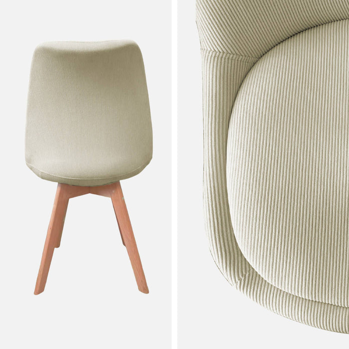 sweeek - Corduroy Scandinavische stoelen met beukenhouten poten (set