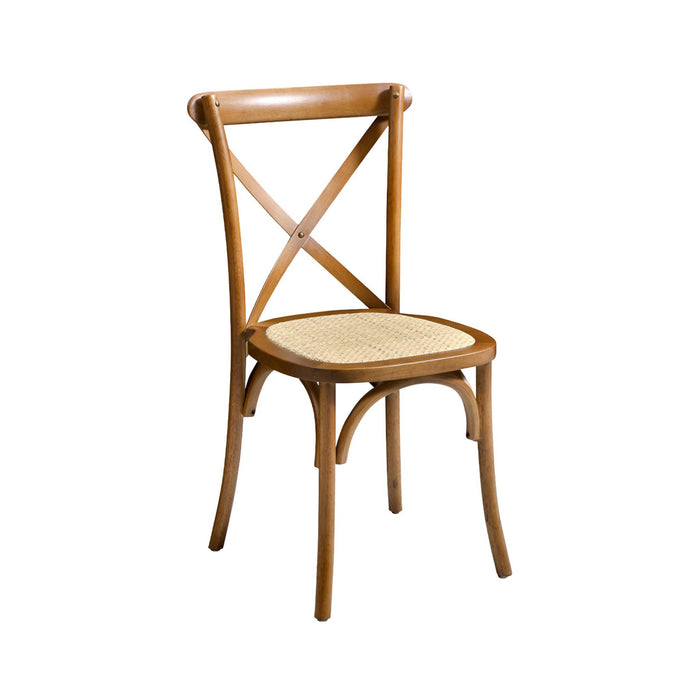 sweeek - Vintage rubberhouten bistrostoelen (set van 2)