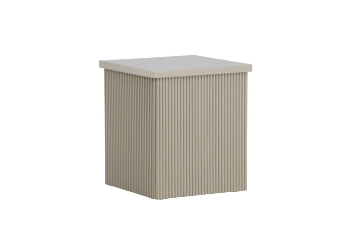 Fjôrd - Bijzettafel Vierkant - Beige MDF - 40x40x45cm - Lenox