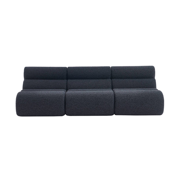sweeek - Stoffen fauteuils effect alpaca 1 zitplaats (set van 3)