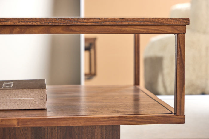 Fjôrd - Salontafel Rechthoek - Walnoot MDF - 130x60x40cm - Maglehem