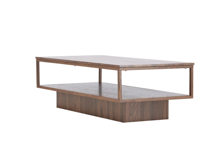 Fjôrd - Salontafel Rechthoek - Walnoot MDF - 130x60x40cm - Maglehem