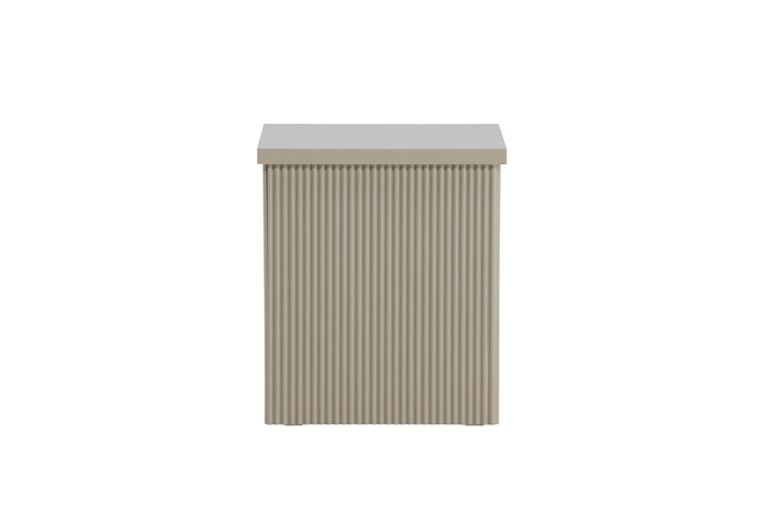 Fjôrd - Bijzettafel Vierkant - Beige MDF - 40x40x45cm - Lenox