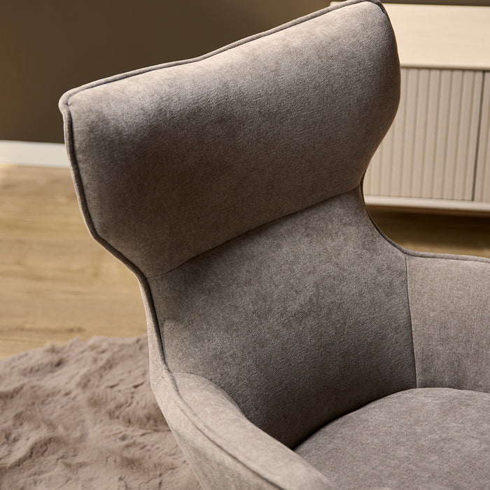StarFurn - Fauteuil Taupe Stof - Draaibaar - Julia